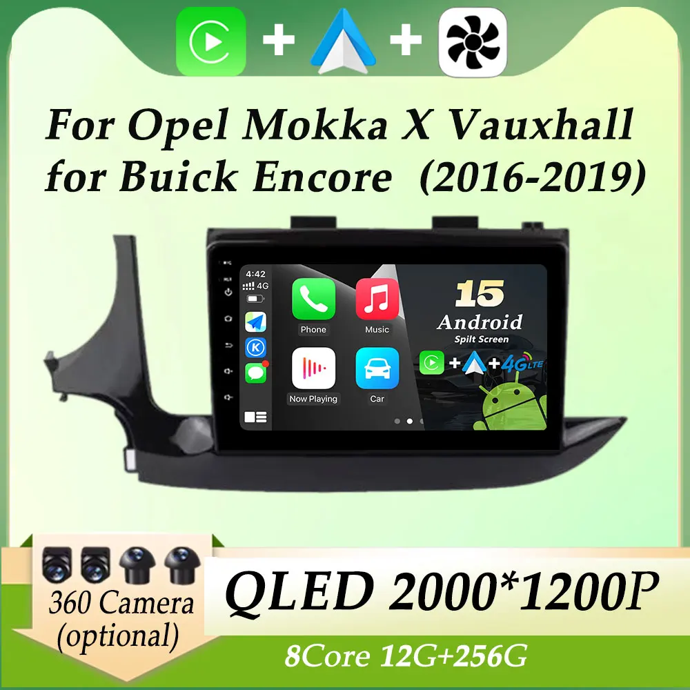

DSP Stereo Car Radio Multimedia Player Carplay Split Screen QLED Screen for Opel Mokka X Vauxhall for Buick Encore 2016 - 2019