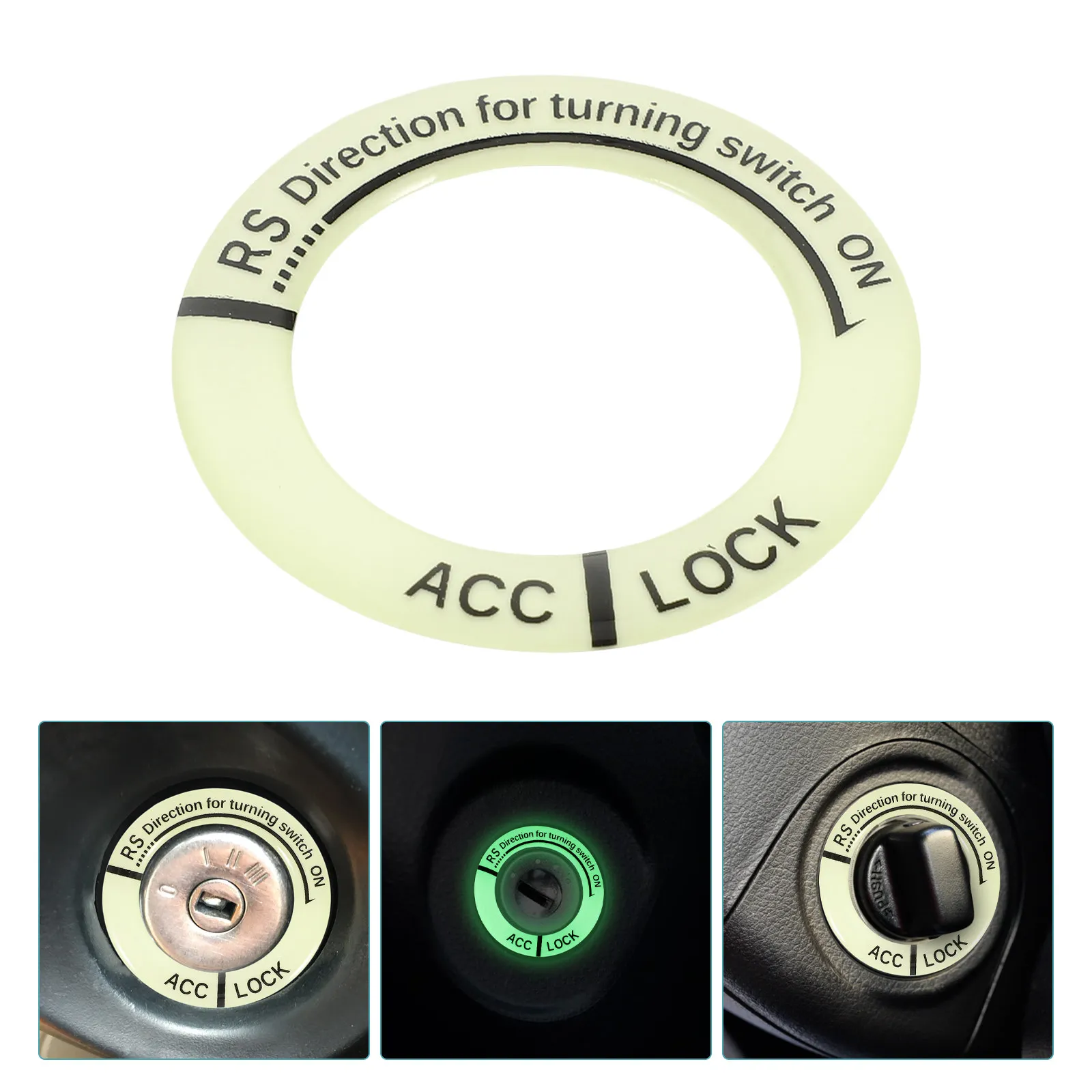 

Светящаяся в темноте накладка на замок зажигания для автомобиля - светящееся декоративное кольцо придает стиль и видимость системе зажигания.