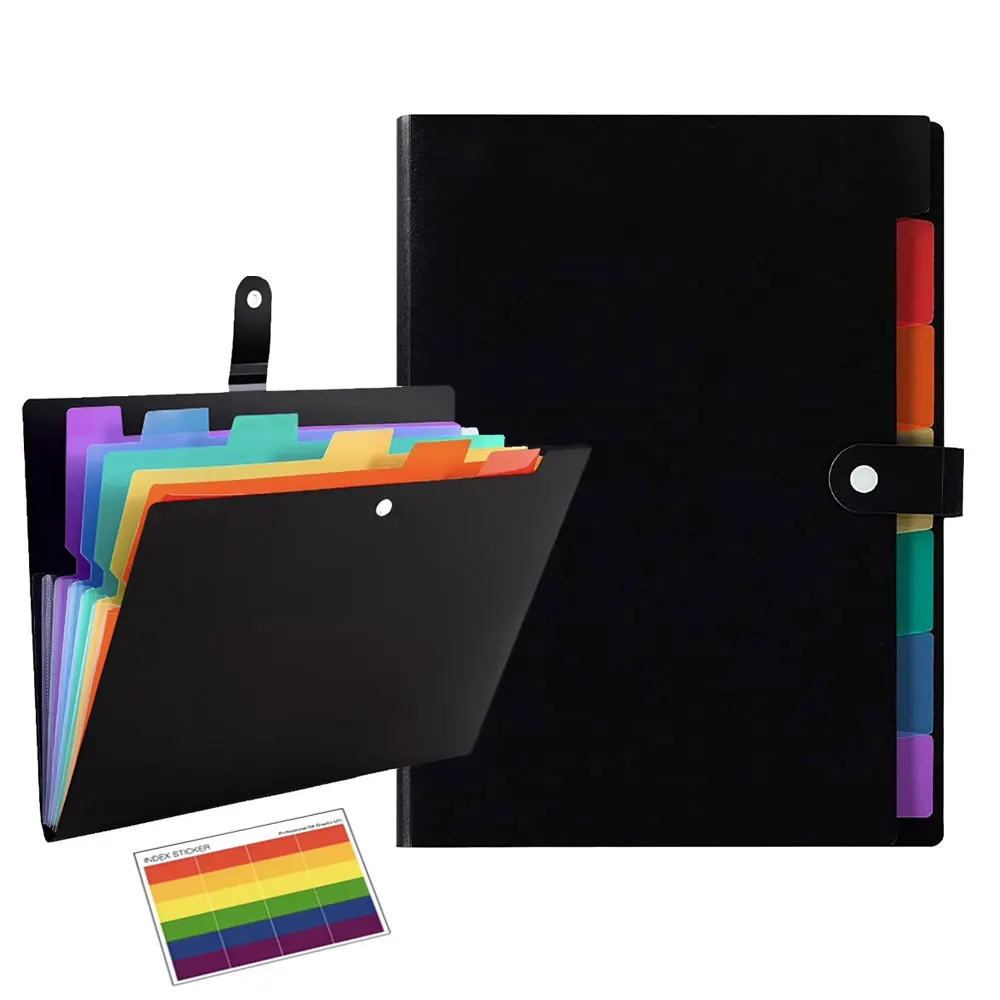 

1 шт. цветная расширяемая сумка для документов с 7 карманами, сумка для документов формата А4 в стиле аккордеон, пластиковый материал, сумка для хранения документов.