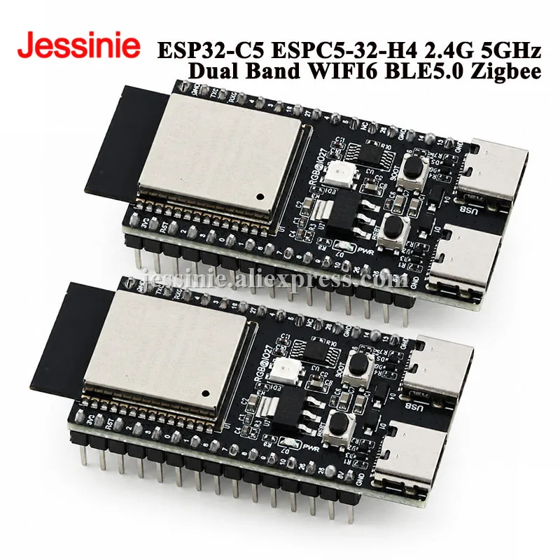 2pcs/1pc ESP32-C5-DevKit ESP32C5 Development Board Module 2.4G 5GHz Dual Band WIFI6 Bluetooth-Compatibe BLE5.0 Zigbee ESPC5-32-H