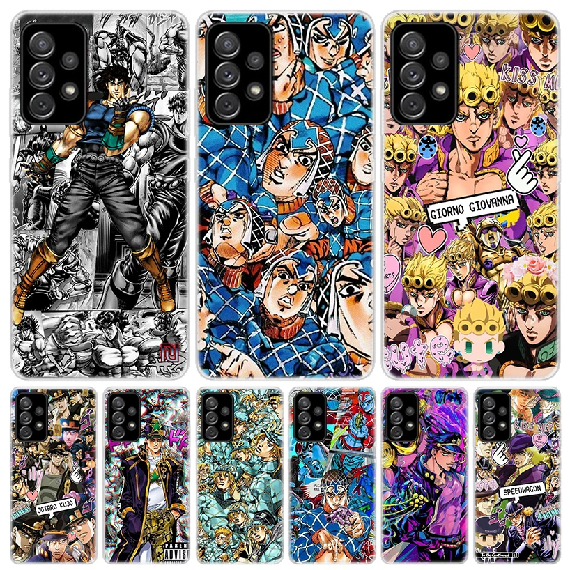 Anime JOJO Adventure Phone Case for Samsung Galaxy A52 A51 A50S A12 A22 A32 A72 A10S A30S A31 A71 Note 20 Ultra 10 Plus S10 Gala