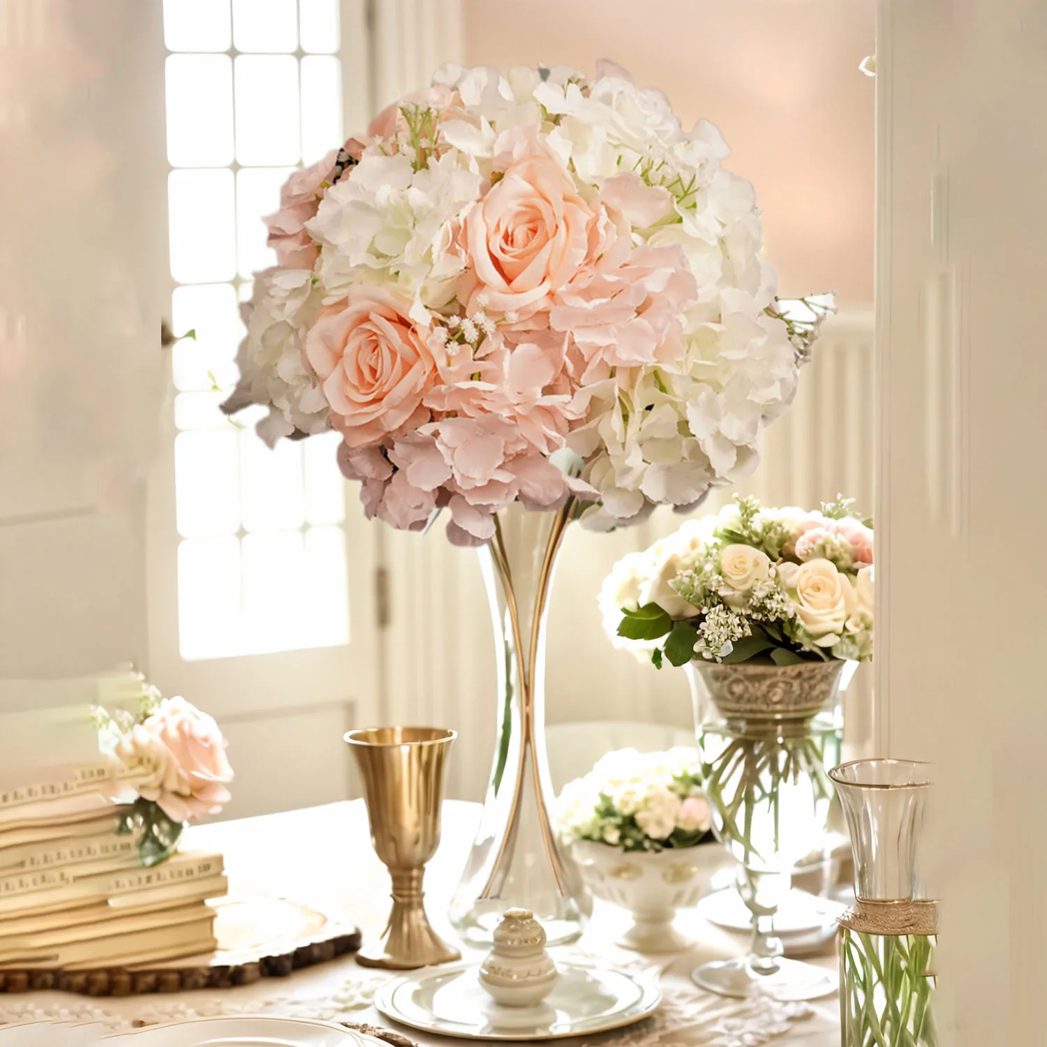 

Искусственные искусственные цветы для стола, украшение для офиса, роза, праздничное украшение на День святого Валентина