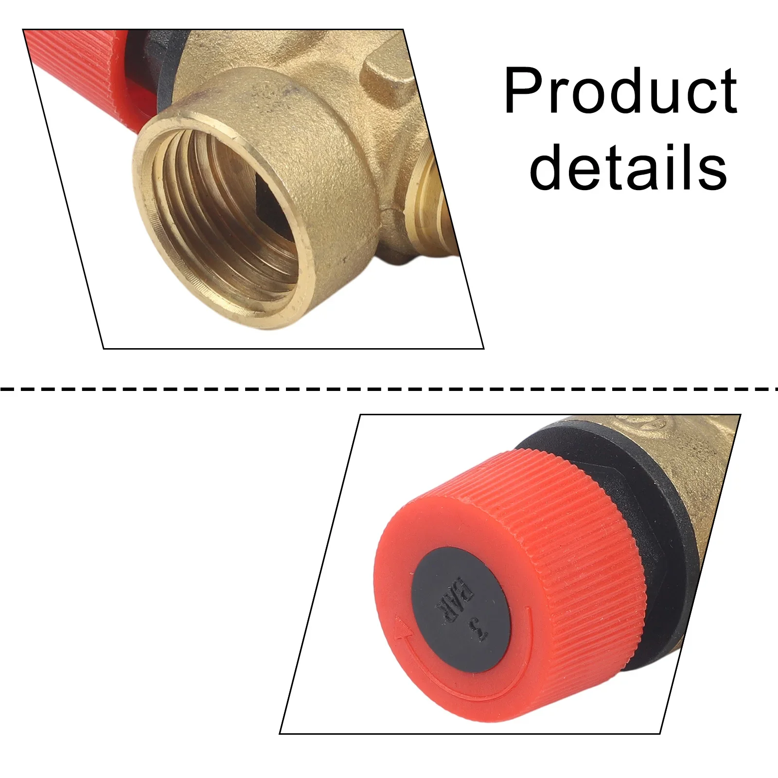 For Gas Boiler Pressure Relief Valve 3Bar Thread Type Safety Valve Efficient and Reliable for Heating System Pressure Control