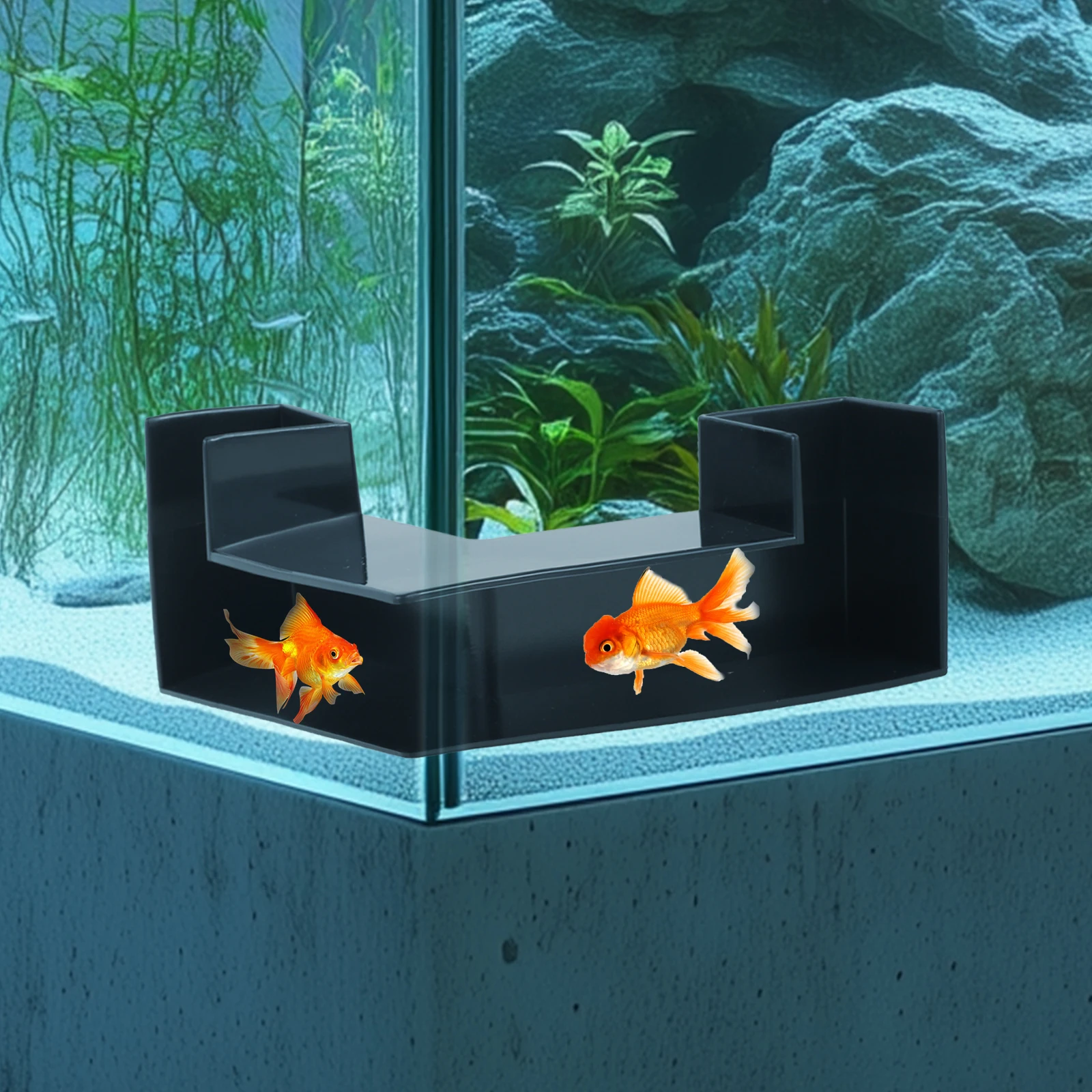 1/2Pcs Aquarium Underground Tunnel L-Shape Hiding Viewing Tunnel Fish & Shrimp Play Hideout for Fish Tank DIY Cave Ornaments