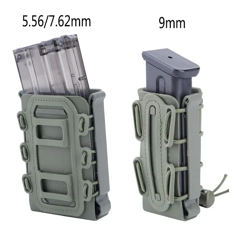 Hunting MG34 35 5.56 7.62 9mm Magazine Pouch Molle Scorpion Fast Mag Quick Release AR15 Mag Holster Case Box Waist Belt Clip