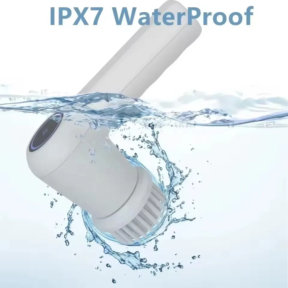 Zai Xiao Sikat Pembersih Elektrik Nirkabel Sikat Pencuci Piring Dapur Pekerjaan Rumah Tangga Ubin Bak Mandi Sikat Pembersih Profesional