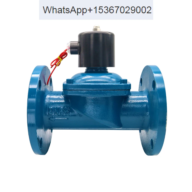 Cast steel flange solenoid valve 220V24V water valve 32 inch control 50 drain switch 65 electric 80 valve DN100