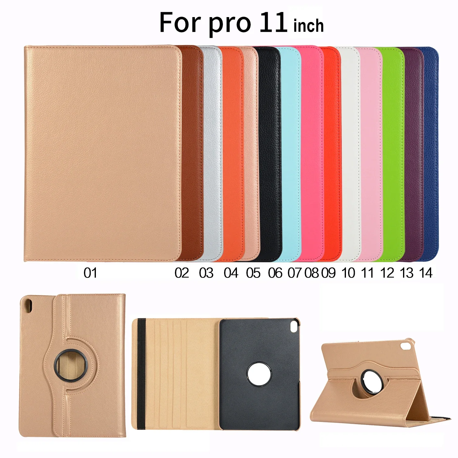 10pcs 360 Degree Rotation PU Leather Stand Cover Case for iPad 2 3 4 6 7 8 9 9.7inch 10.2inch 10.9inch A1396 A1416 A1430 A1458