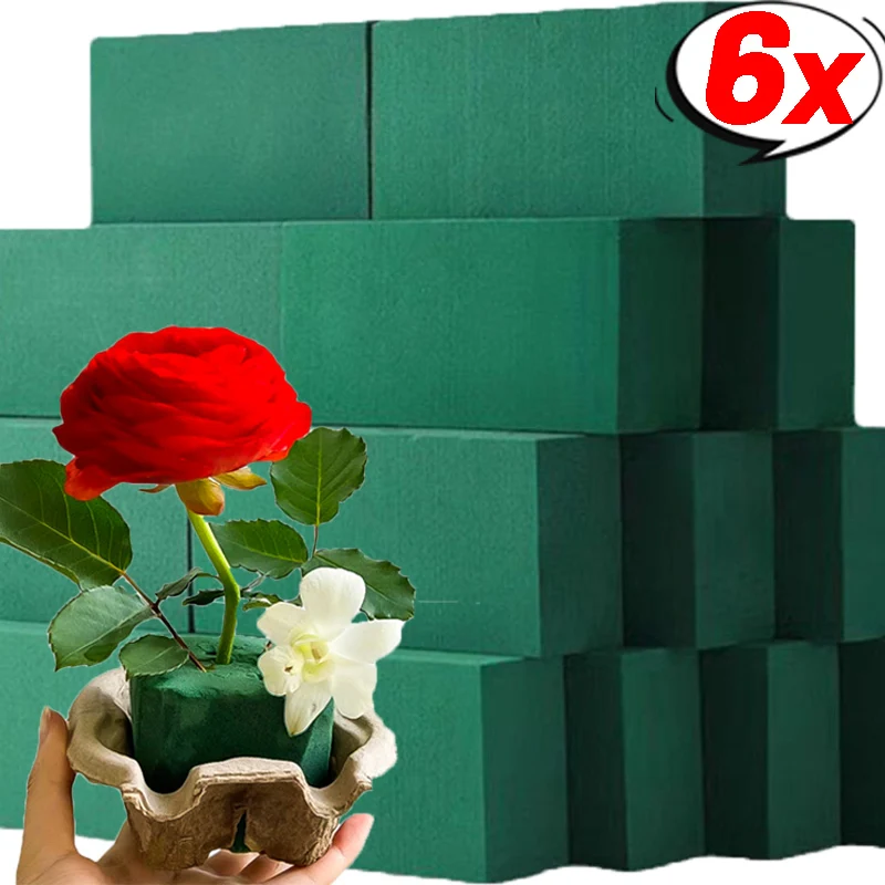 6/1pc Flower Foam Green Square DIY Wedding Crafts Flower Arrangement Foams Mud for Garden Home Party Packing Decoration Supplies