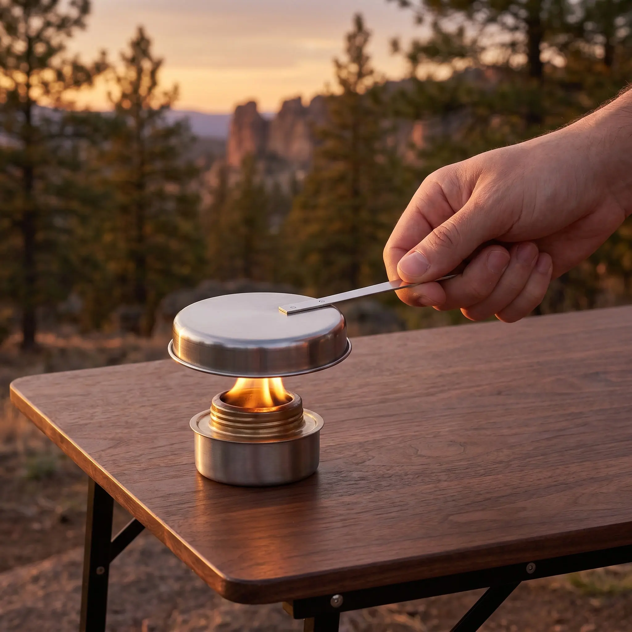 Stainless Steel Alcohol Burner Extinguishing Lid Portable Camping Stove Flame Cover Alcohol Stove Fire Snuffer Cap