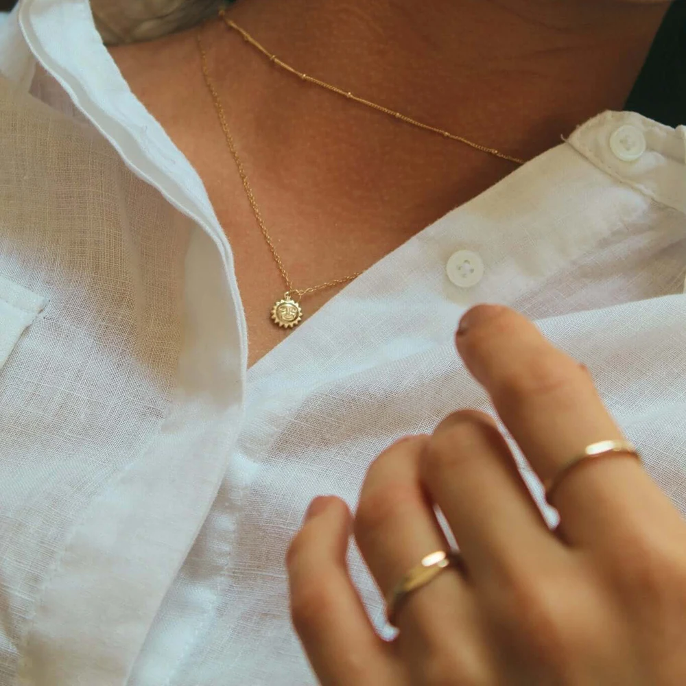 

Ожерелье на шею, колье с позолотой 14 карат, солнцезащитные подвески, воротники в стиле бохо, ювелирные изделия ручной работы для женщин, вечерние, день рождения, повседневные подарки