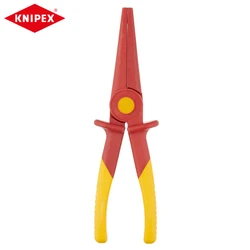 KNIPEX Tools 98 62 02 Flat Nose Plastic Pliers 1000V Insulated Snipe Long Nose Plier