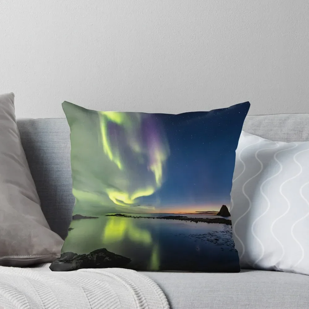 

Northern Lights after sunset Throw Pillow pillow cover christmas Cushion Covers For Living Room Cushion Cover Set Pillow