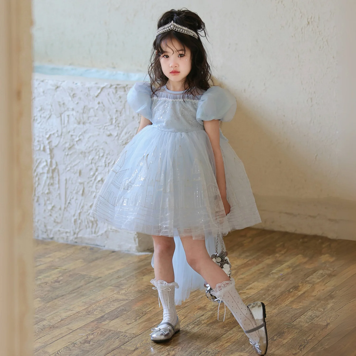 

Girls Princess Dress Summer 2025 New Sparkling Dress Children Dress Birthday Fashion Sweet Baby