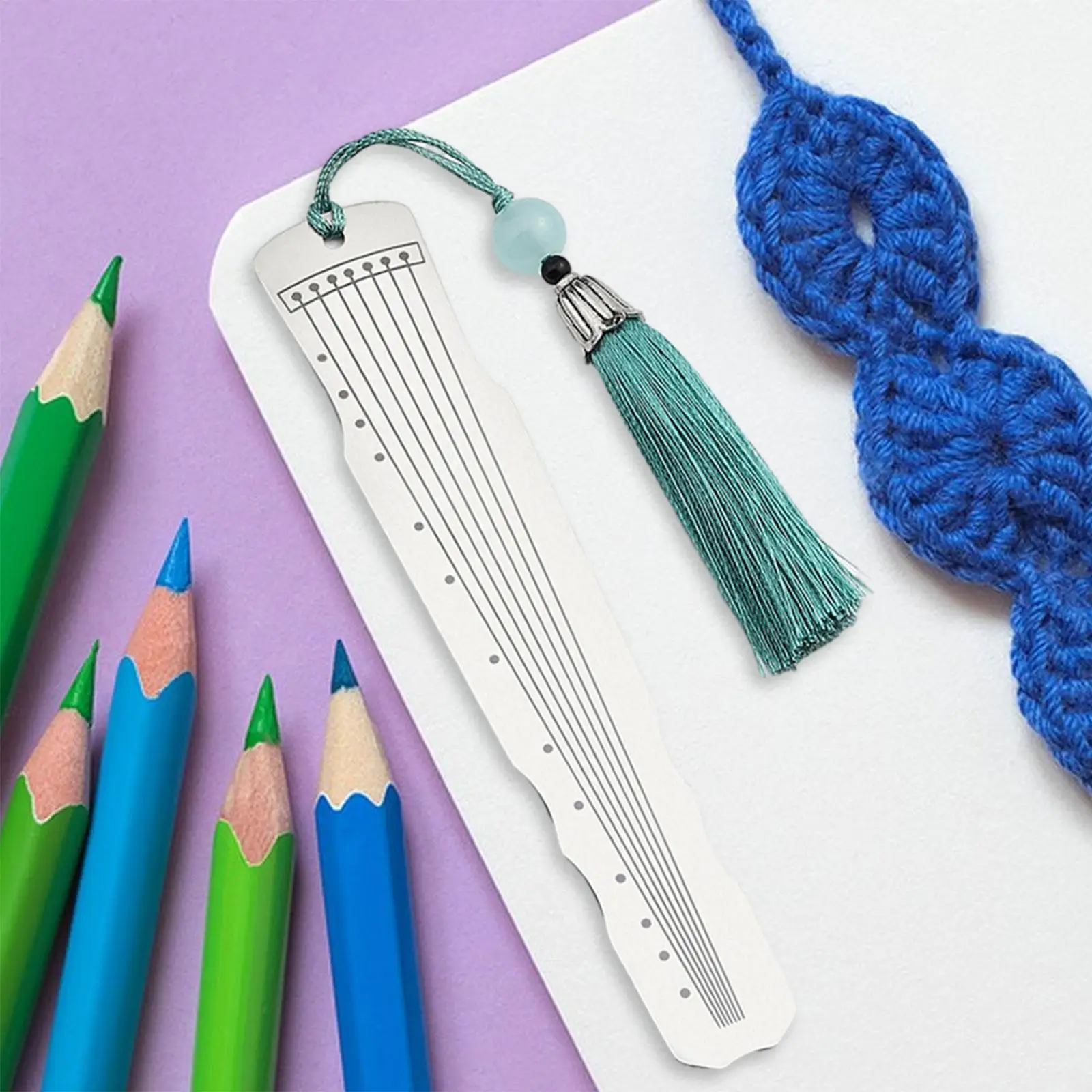 6x Chinese Bookmark Musical Instrument Design Metal Reading Markers for Gifts