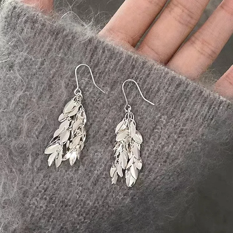 أقراط نسائية بترتر لامع وميكروويف ، آذان قمح فائقة الجنية ، أقراط شخصية عالية الجودة ، جديدة ، بيع بالجملة