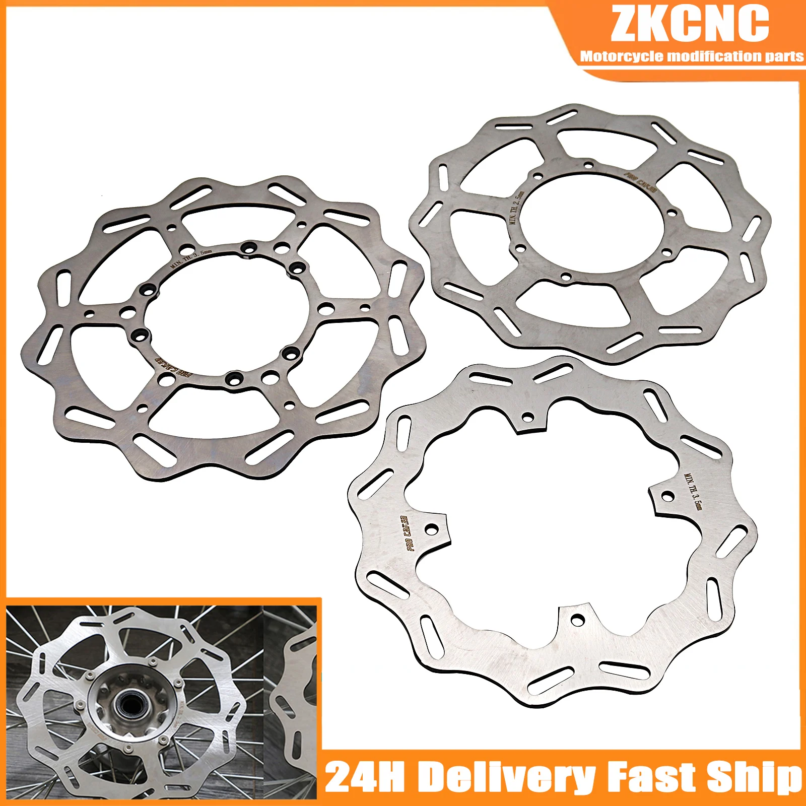 For Honda CRF250X CRF450X 2004-2021 CRF 250R 450R 250RX 450RX CR125 250 Motorcycle 270mm 260mm 240mm Front Rear Brake Disc Rotor