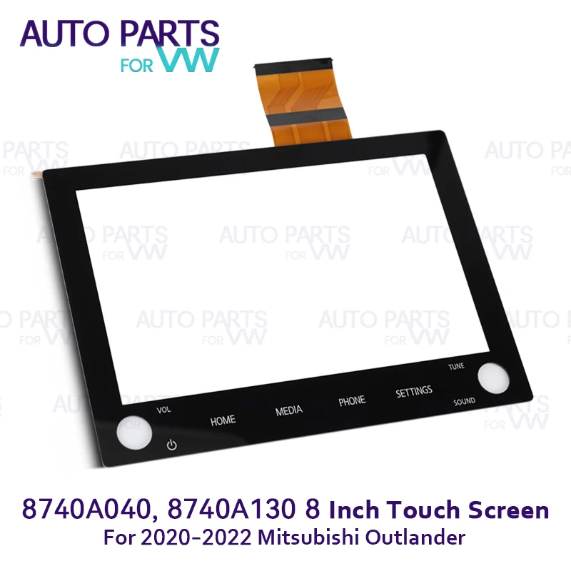 

8" Touch Screen Glass Digitizer Radio 2 Knobs for 2020-2022 Mitsubishi Outlander 8740A040 8740a076 Car Audio Replacement