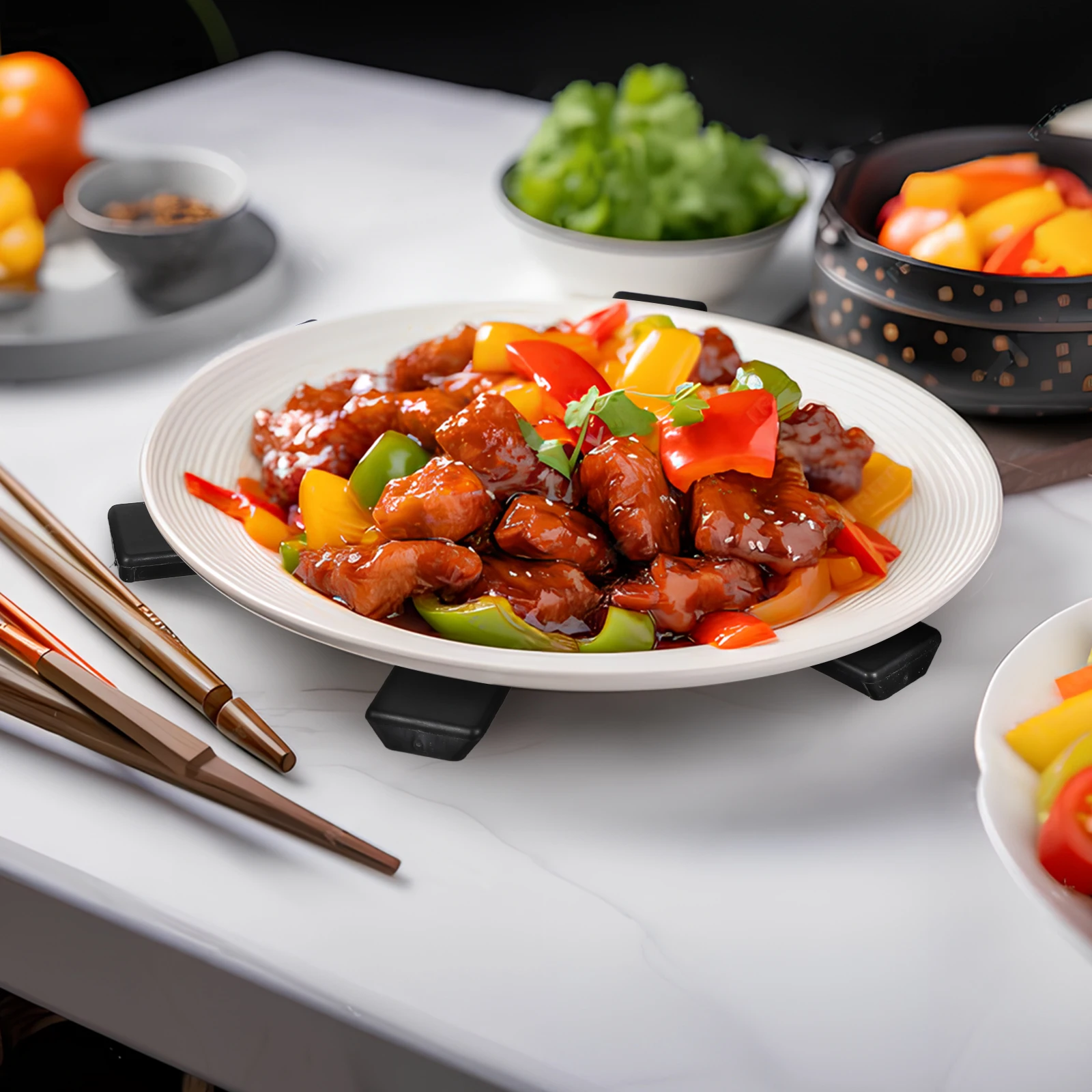 

4 pcs Heat Kitchen Heat Insulation Pad Insulation Pads Foldable Trivets Hot Pot Mats Countertops Abs Kitchen Home Decor