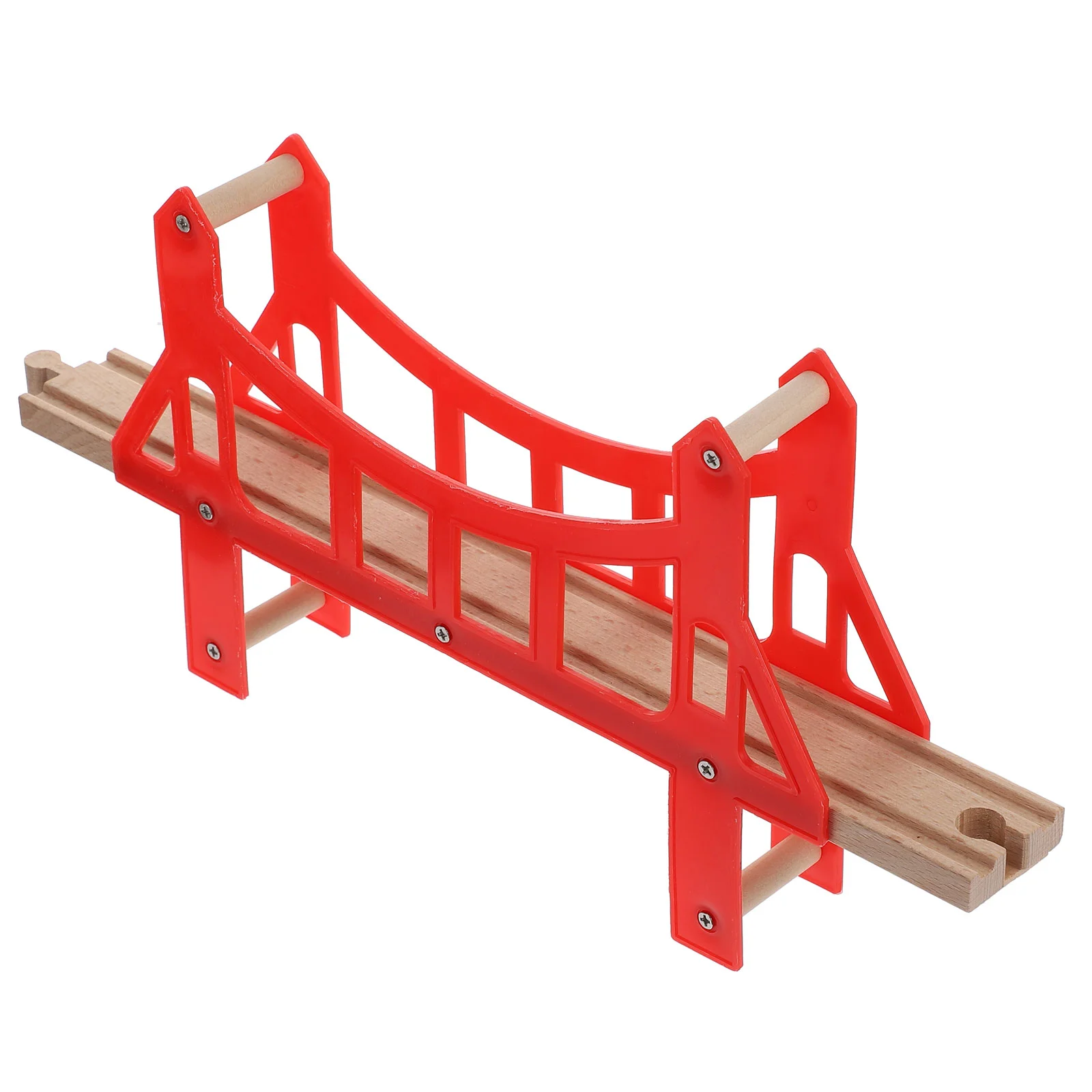 Track Toy Toys Train Bridge Wood Model Accessories Railway Expansion Wooden Child Scene