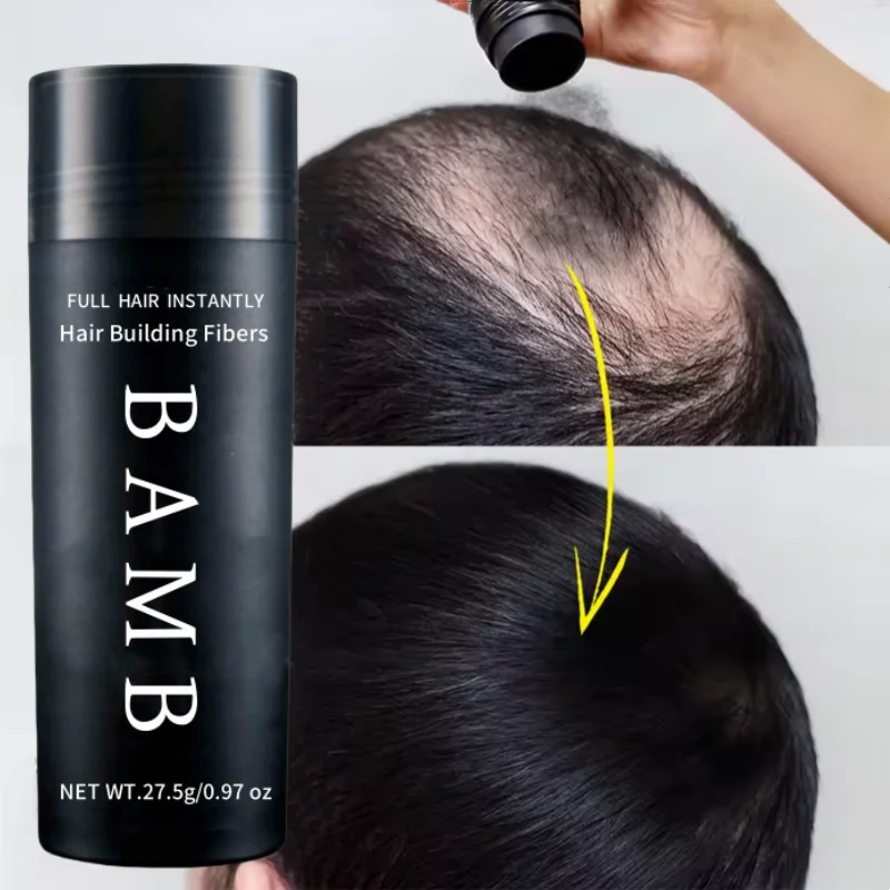 27.5g Hair Fiber Keratin Thickening Powder Hair Building Fiber Spray Instant Regrowth Powder Hair Loss Conceale Hair Product