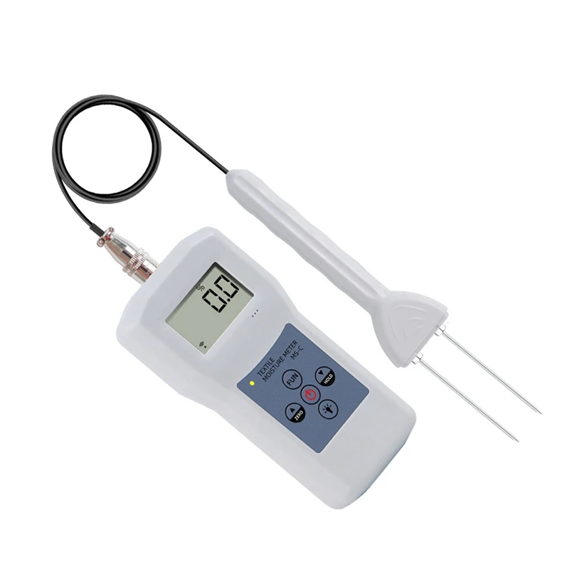 

Yarn Moisture Meter Textile Materials Humidity Tester LCD Digital Display Cotton Hygrometer