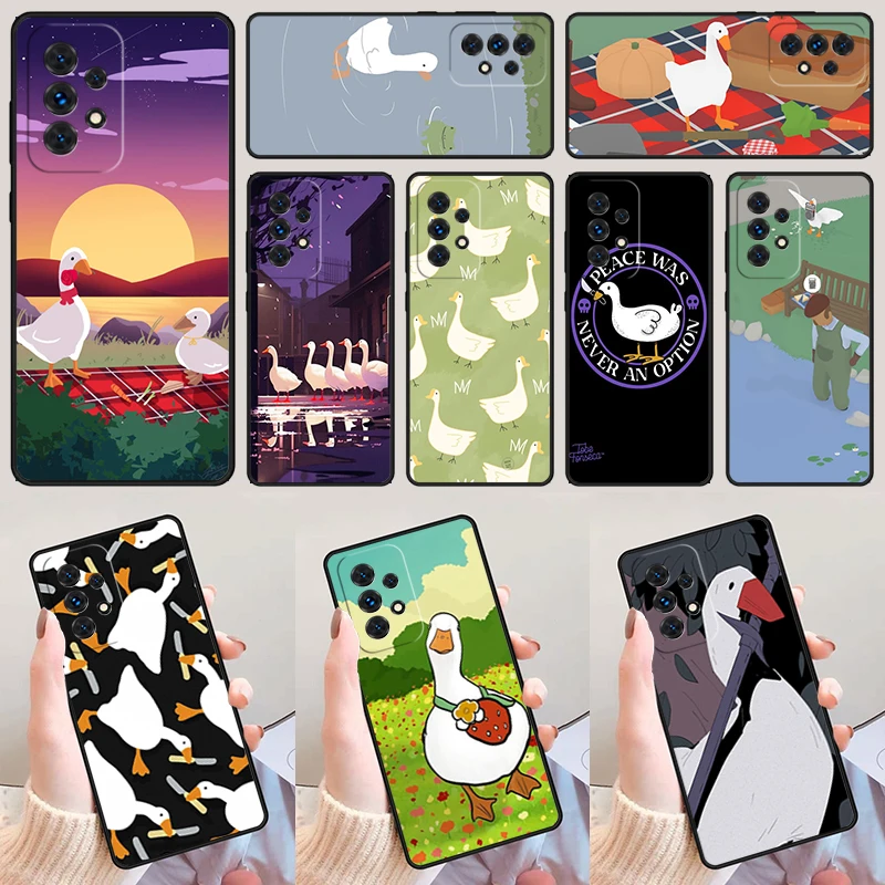 Game Untitled Goose For Samsung Galaxy A52 A72 A73 A20e A21S A50 A70 A11 A12 A42 A31 A40 A51 A71 A32 A80 A91 Phone Case