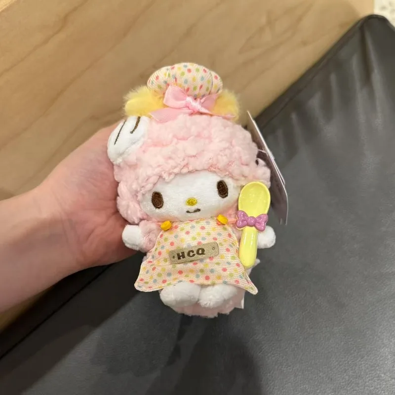 

Miniso New Genuine Piano Lamb Chef Set High-Pretty Bag Pendant Keychain Cute Plush Doll Ornament Girls Birthday Gift