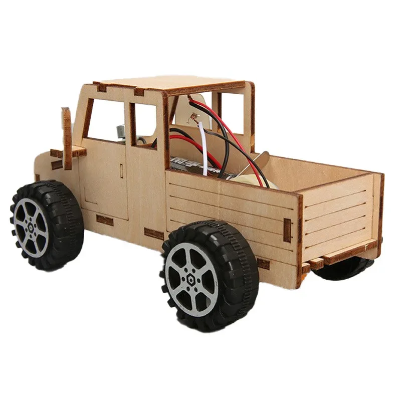 DIY Voice-Controlled Car Building Kit for Kids Handmade Craft Toy Set with Educational Insights and Fun Playtime Material