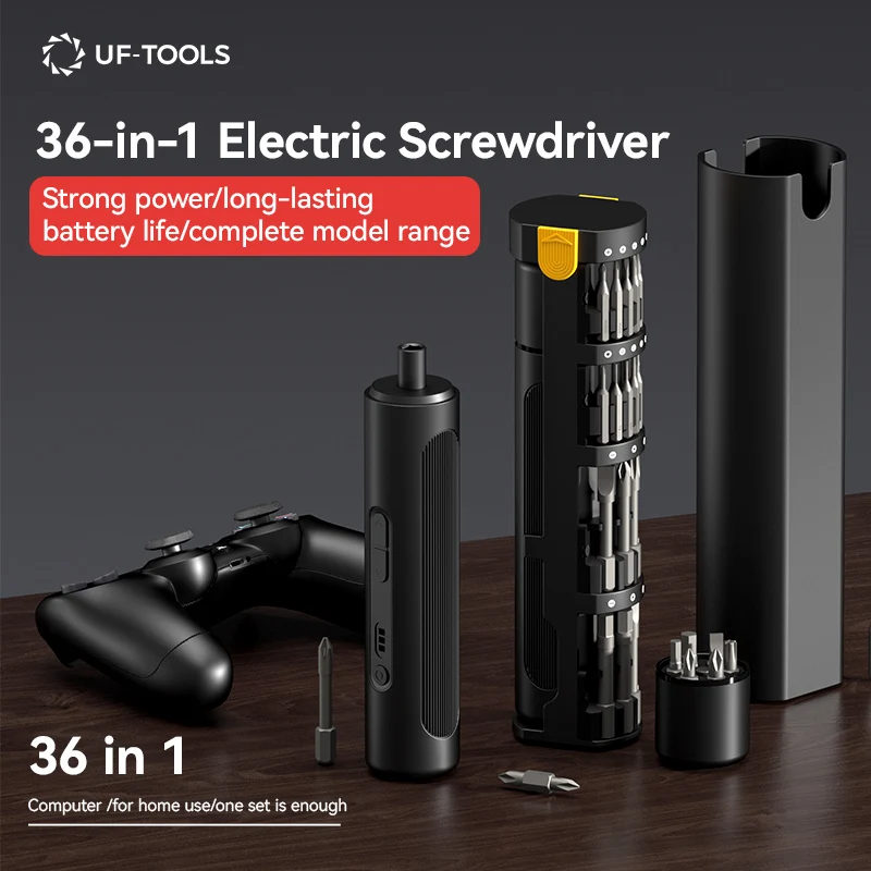 35 in 1 Electric Screwdriver Set Cordless 5N.m Torque 1500mAh USB Rechargeable Power Tool Kit for DIY Home Repair Multi Tool New