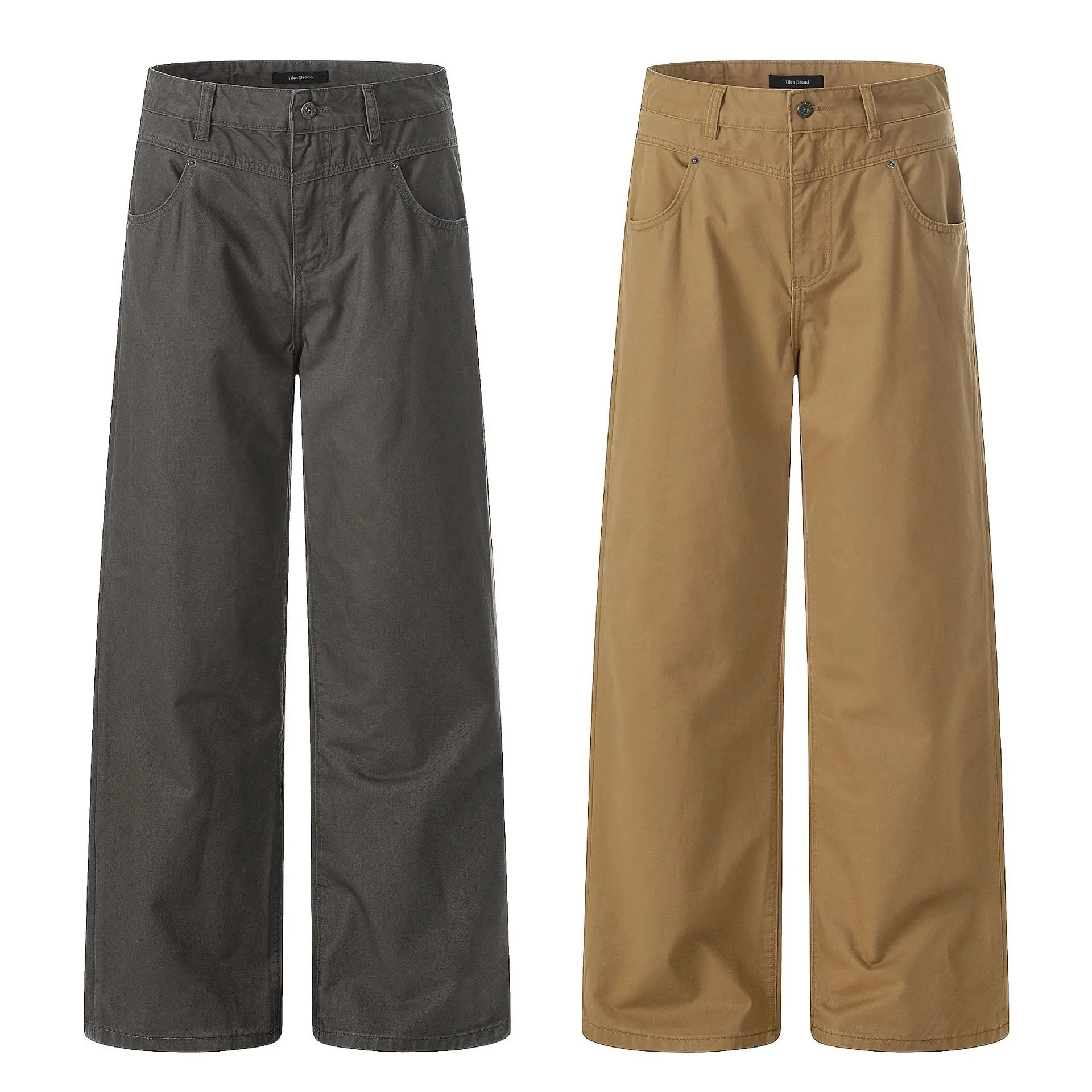 

Американские ретро-брюки прямого кроя А-силуэта для мужчин и женщин, повседневные, с эффектом похудения, длинные, с высокой талией, из хлопка, молодежные