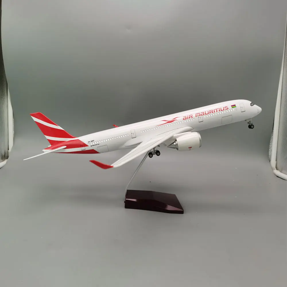 47cm 1:85 Scale Model Air Mauritius 350 Airlines Airplane Airways Diecast Resin Aircraft Collection Decoration Display Toys Gift