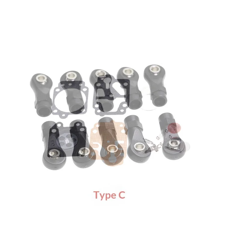 10Pcs 7mm Pivot Ball Rod Ends M3 M4 Plastic Straight Angled Joints for RC Boat Hobby Modification