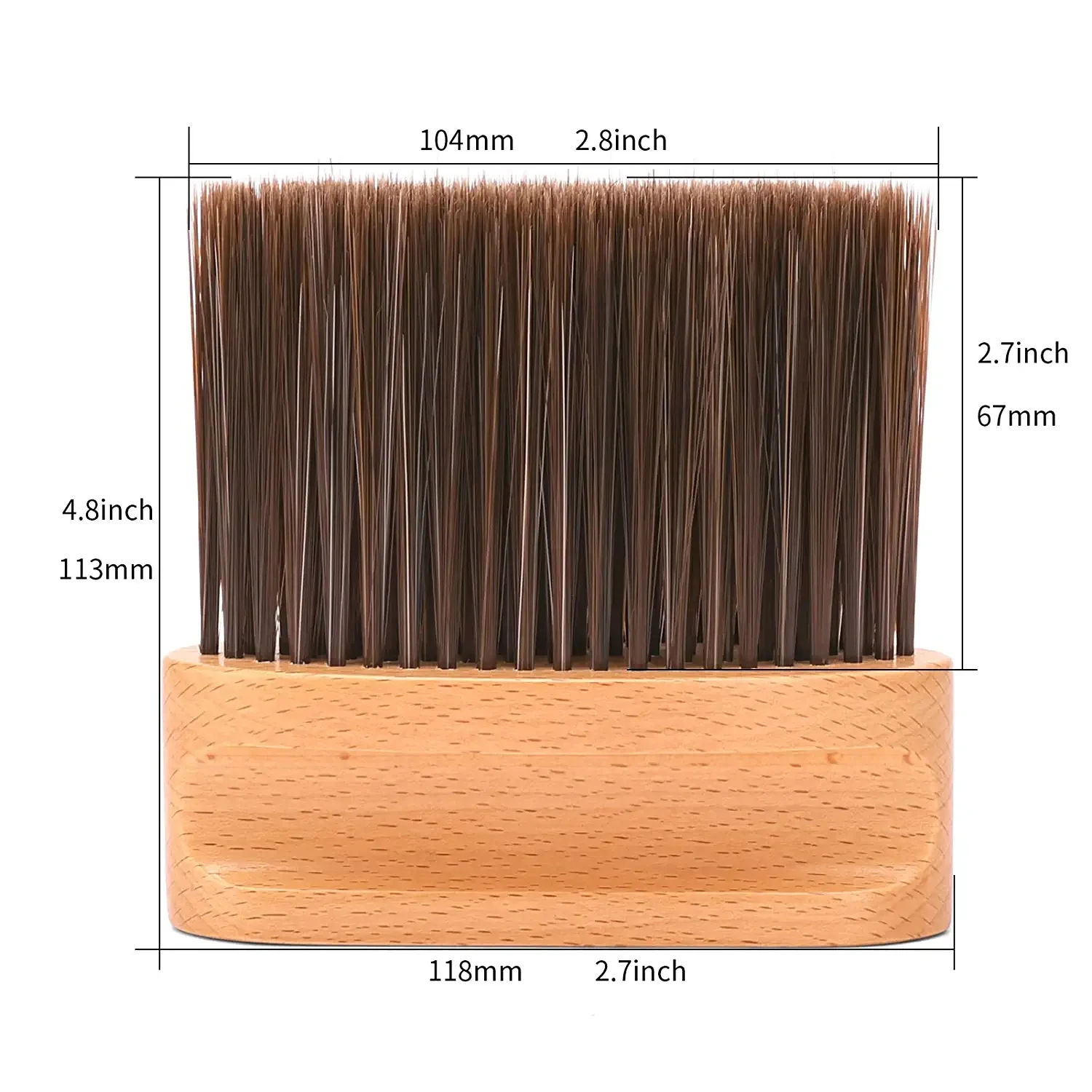 Barber Neck Brush Duster for Hair Cutting Soft Wood Neck Cleaning Brush Professional Salon Tool