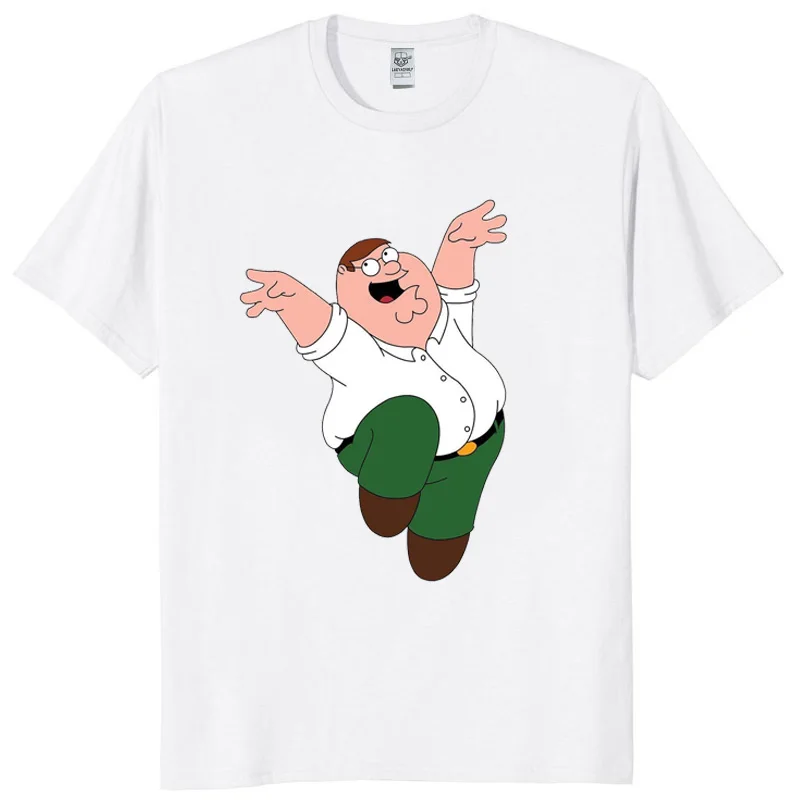 Family Guy Peter Griffin T-Shirt Unisex for Men Women - Graphic Cotton Tee Cartoon Streetwear Round Neck Short Sleeve Comedy