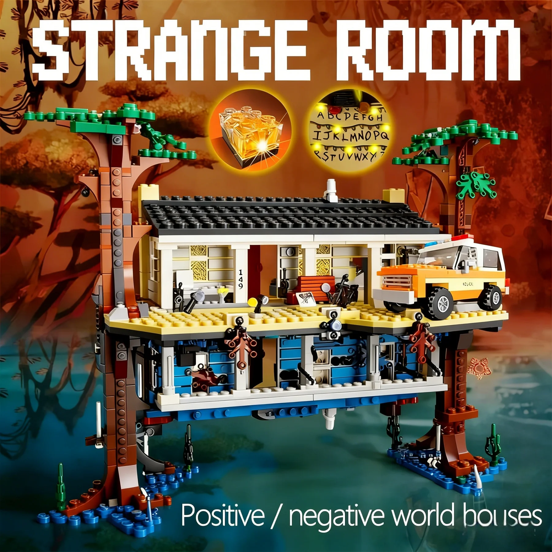 

2499 popular inverted building block model bricks, suitable for children and adults' birthdays and Christmas gifts 75810