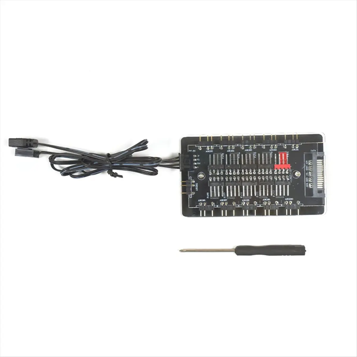 DT75BG ARGB PWM HUB FAN HUB Temperature Control Shenguang Synchronous Dual 10-Channel Chassis Fan Light Controller