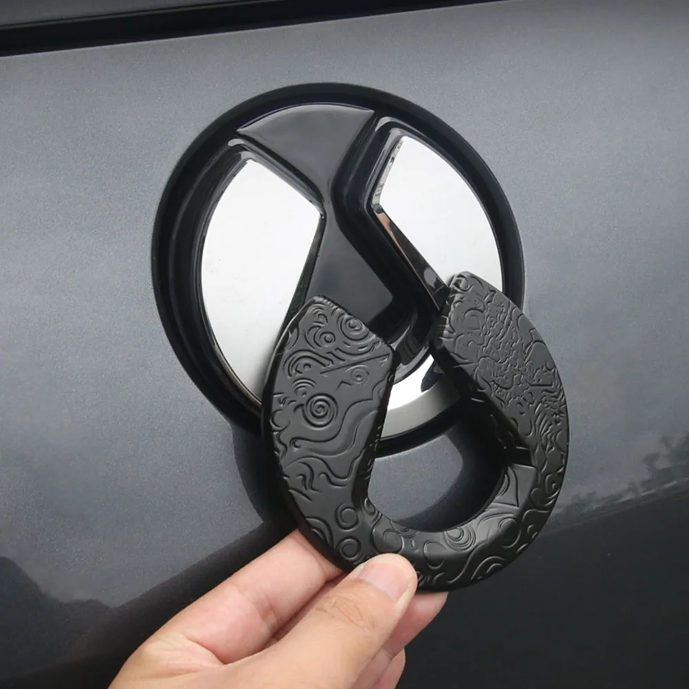 

Covering Blackened Car Logo For Denza N9 2025 Sports Style Modification Products Zinc Alloy Car Logo Waterproof And Rust Proof