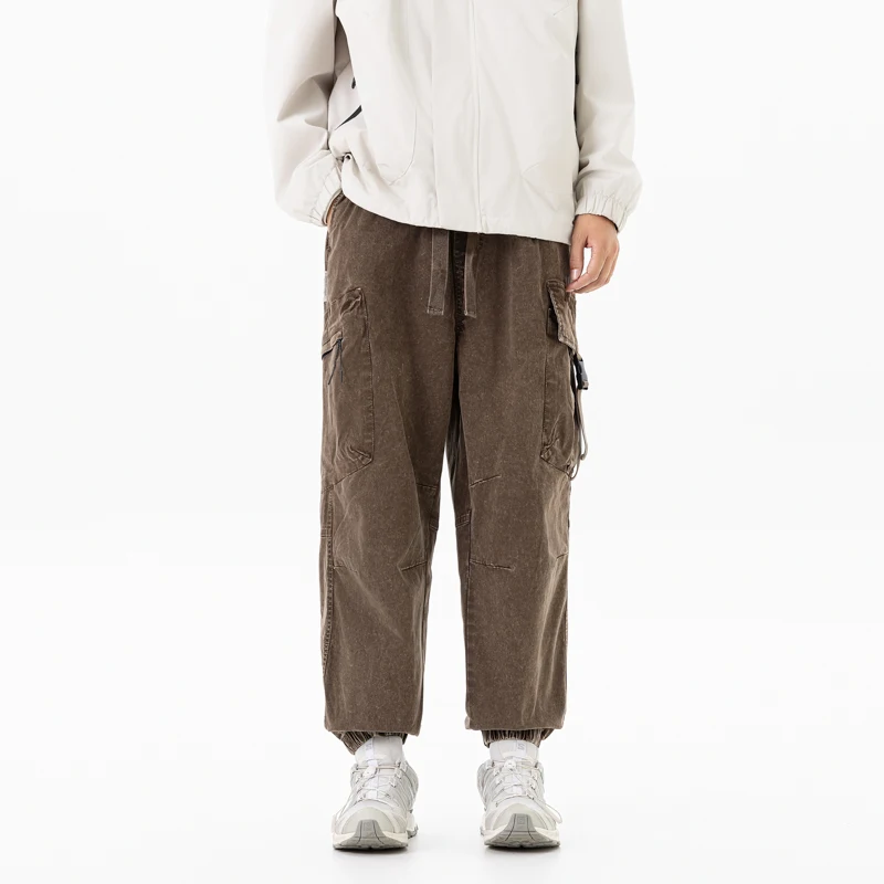 

Осенне-зимние плотные рабочие брюки из хлопка и полиэстера в американском стиле для мужчин, молодежные, с множеством карманов, для активного образа жизни.