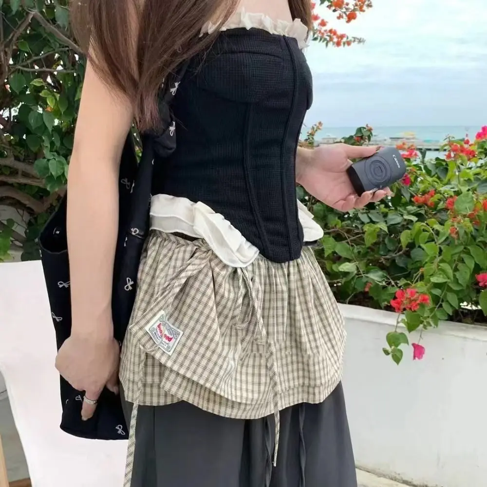 Рисунок 5 - Милая решетчатая мини-юбка с поясом