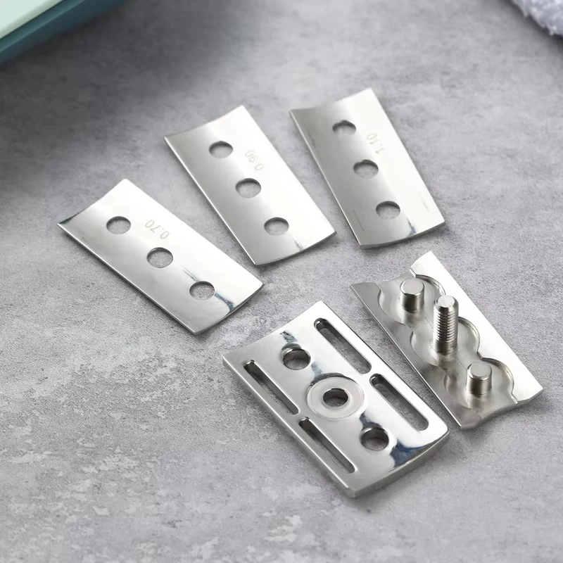 2026 Safety Beard Shaver Head 2026 YAQI Trifecta Adjustable Safety Razor Head 316 Stainless Steel Polished Different Blade