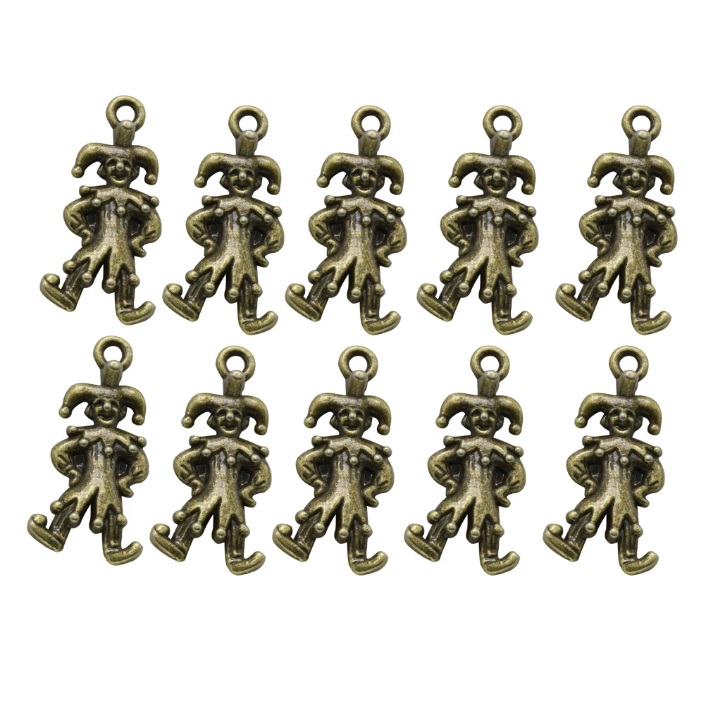 

20pcs Clown Pendant Alloy Charm Vintage Bronze DIY Pendants Jewelry Making Jewelry Making Pendants Accessories Simple Design