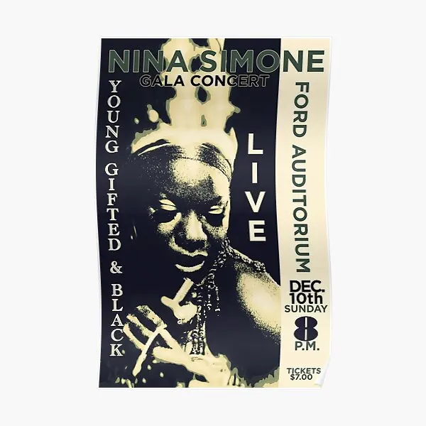 Nina Simone Concert  Poster Room Modern Mural Painting Decor Decoration Art Wall Vintage Print Home Picture Funny No Frame