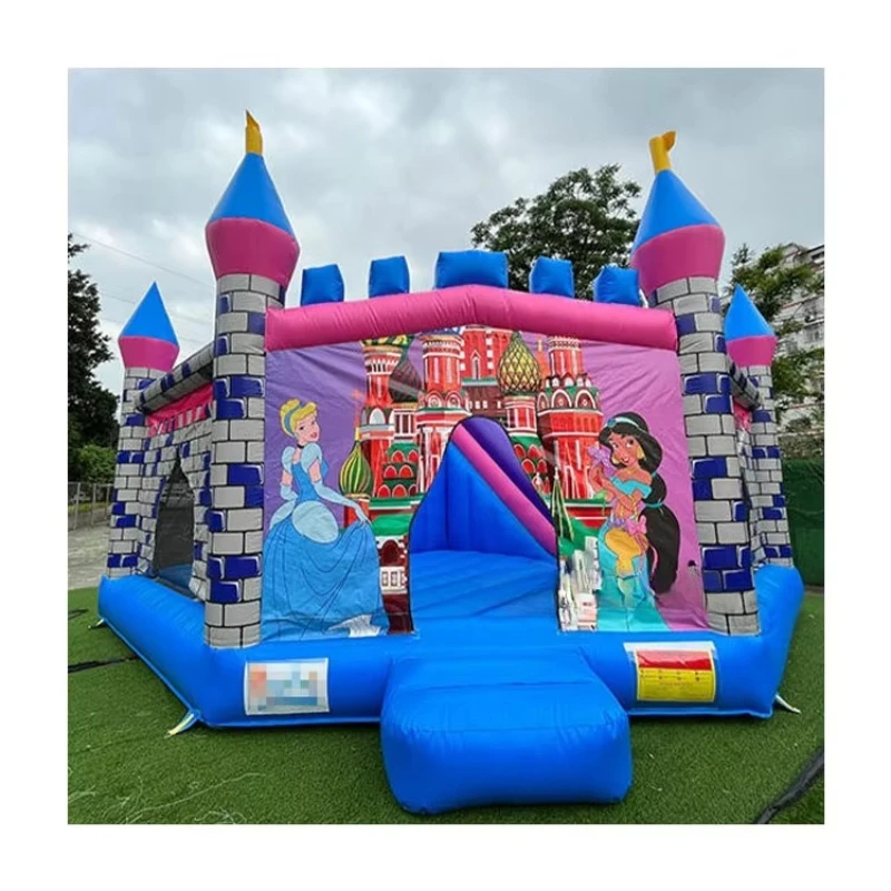 

Princess Inflatable Bouncer Bounce House pink Popular Jumping Castle Girls Bouncy Castle Combo With Slide for Kids