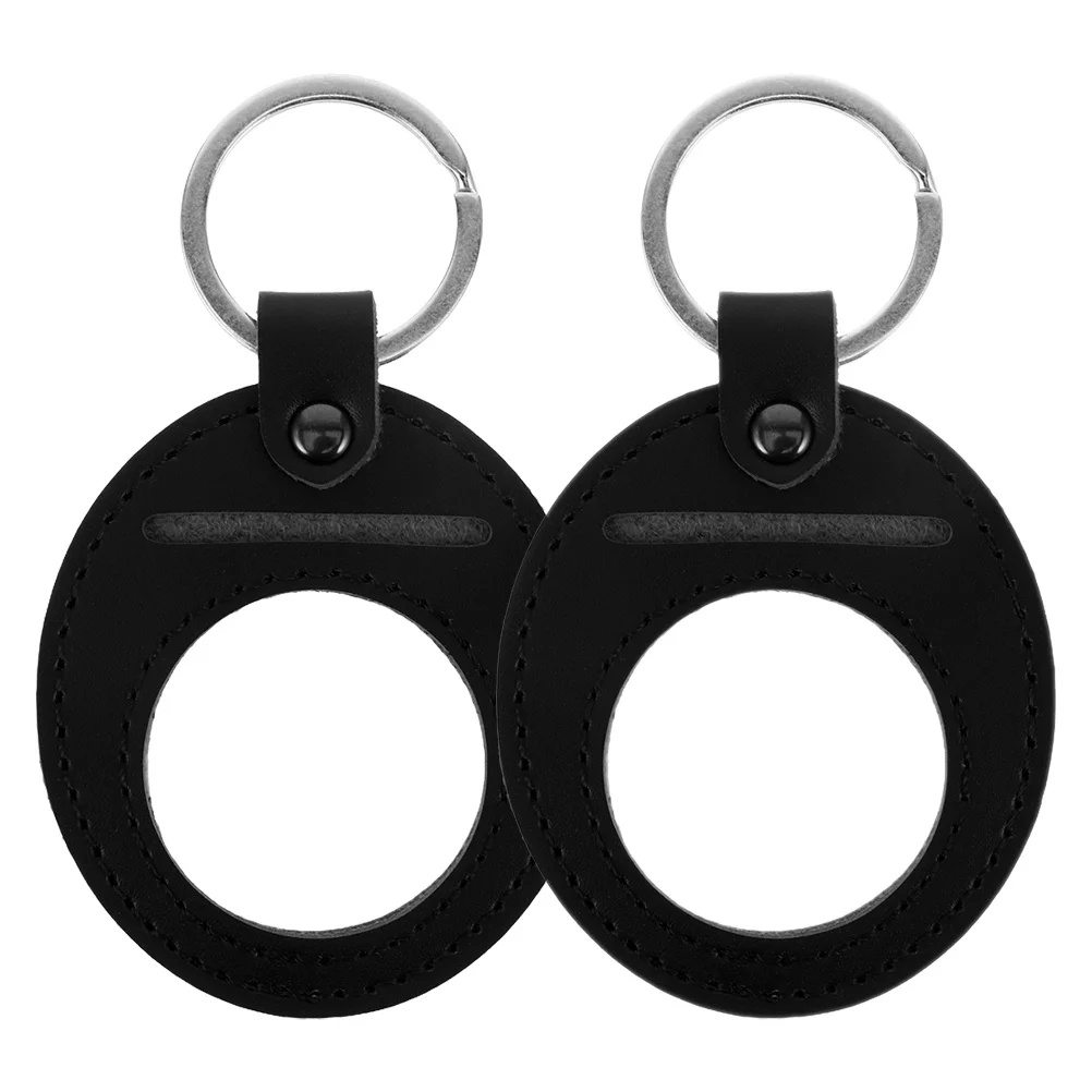 

2Pcs Keyrings Coin Holders PU Lucky Coins Storage Keychain Secure Aa Coin Collection Coins Holder Keychains