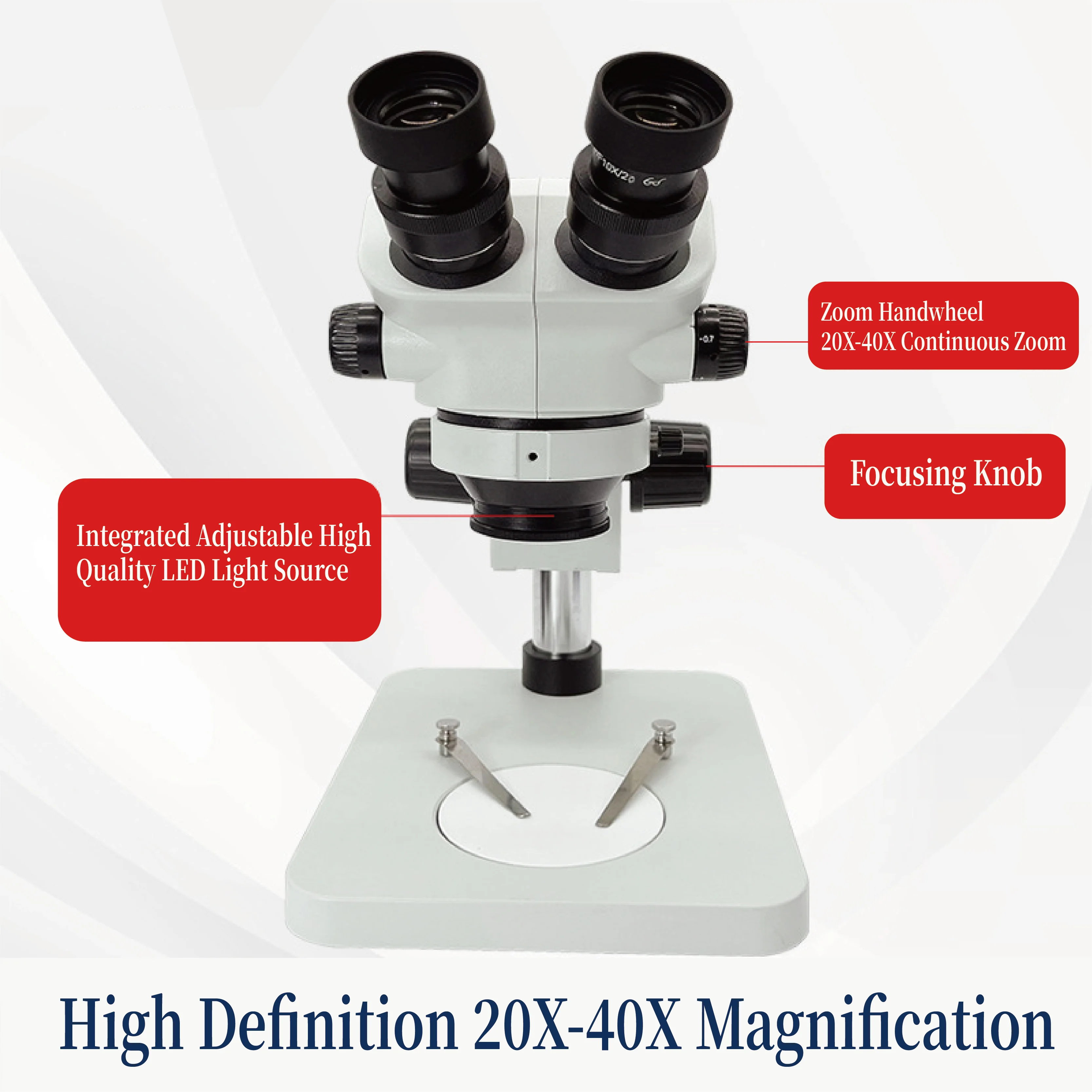 ST-3C Binocular Stereo Microscope 20X-40X for Precision Inspection