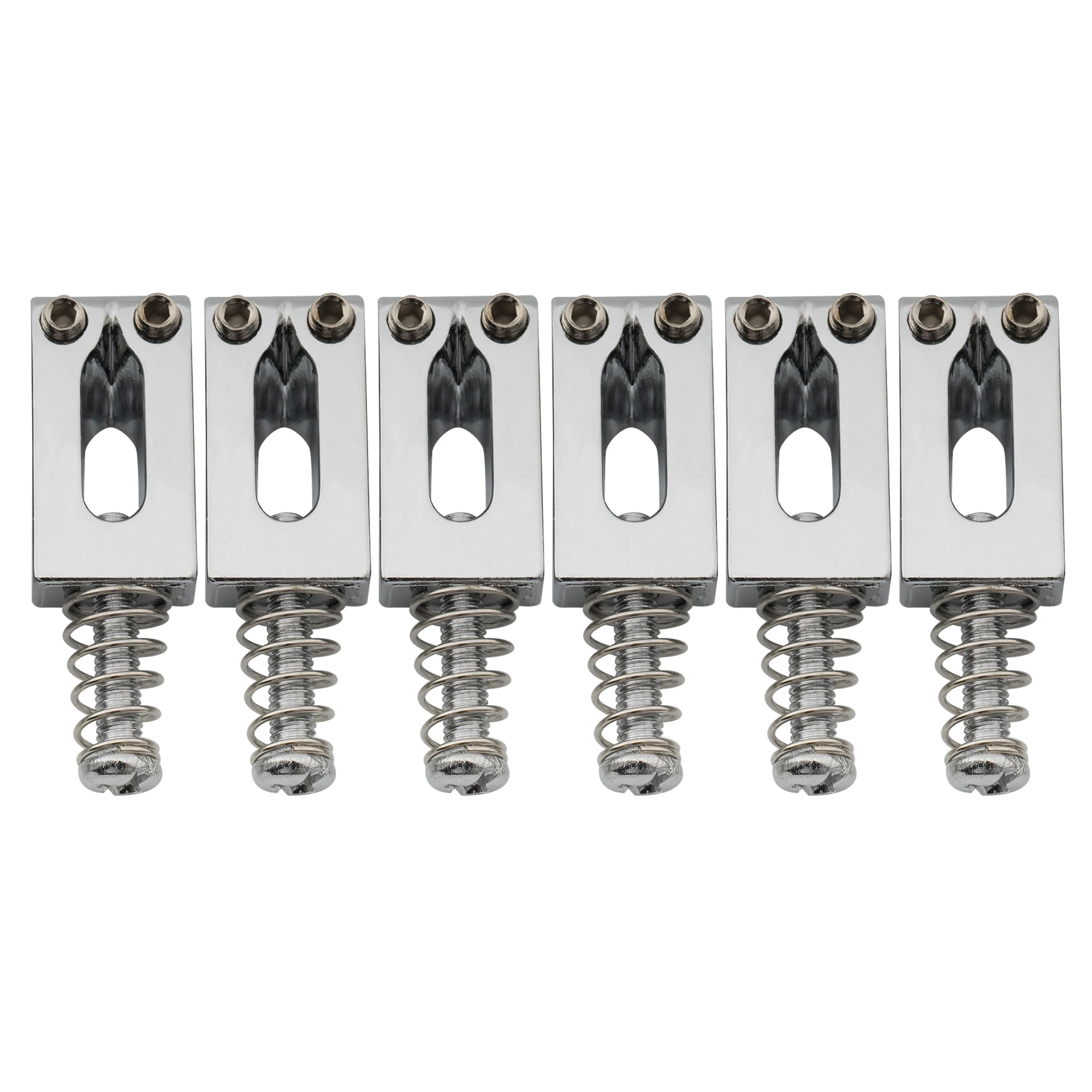 Musiclily Basic Sillines de puente de guitarra trémolo rectangulares de 10,5 mm para guitarra eléctrica (juego de 6)
