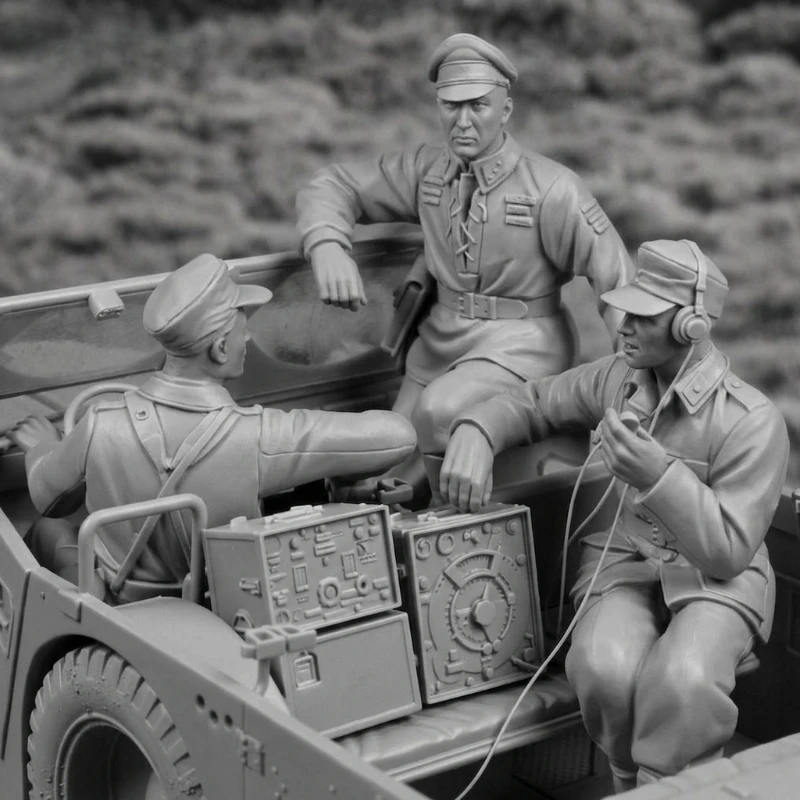 1/35 Resin-Figurenmodellbausatz Militärische Fahrzeugmontierte Soldaten (ohne Fahrzeuge und Funkstationen) Unmontiert, unbemalt, DIY-Spielzeug