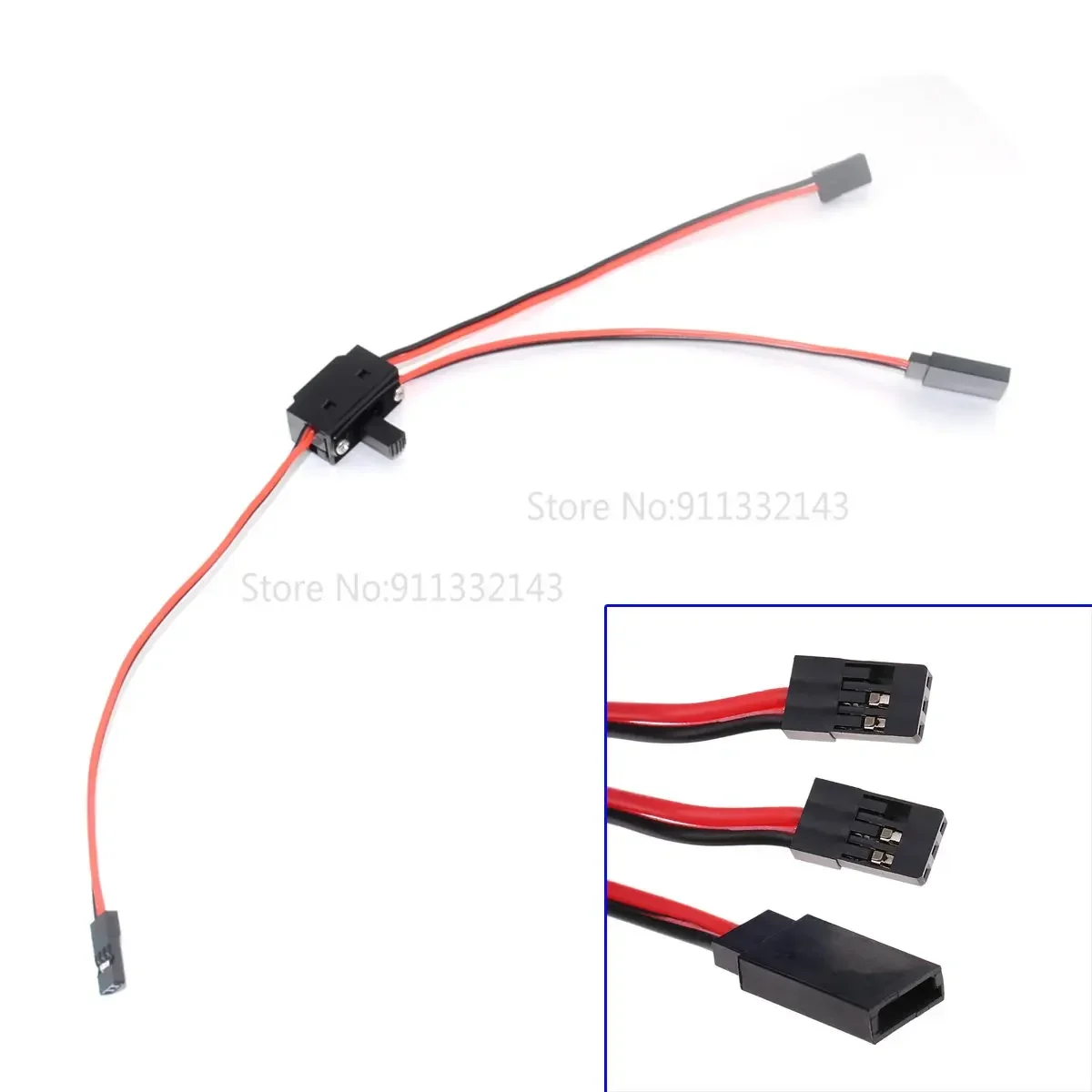 

FUTABA/JR Light Power Control Receiver Power Switch 3 Way RC Charging Switch Battery On/Off With JR Lead Connectors Charge Lead