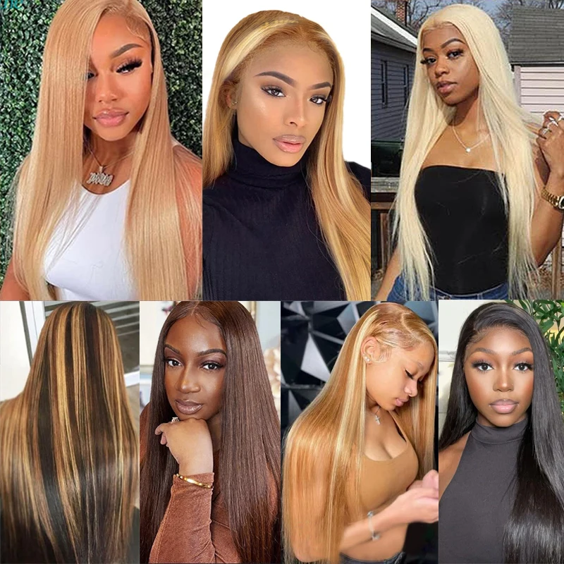 Shinehair Women Hair 100% Hair Extensions Piano Color Straight Raw Bundles Unprocessed Human Virgin Hair Bundle Braiding